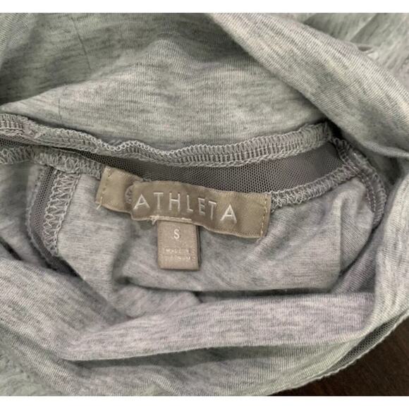 ATHLETA TOP SLEEVELESS MOCK NECK GREY SPORTY GYM VERSATILE MINIMALISTIC Sz S - Picture 14 of 15